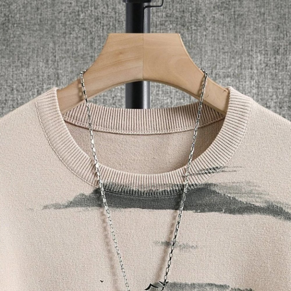 Cream Mens Sweater - Picture 3 of 4
